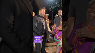 salmaan meets sweetly old lady fan  trending short viralvideo salmankhan [upl. by Otis]