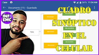 COMO HACER UN CUADRO SINÓPTICO EN EL CELULAR WORD EN EL CELULAR [upl. by Attenor197]