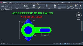 AutoCAD 2D Exercise 32 [upl. by Cchaddie143]