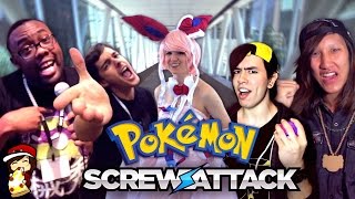 ScrewAttack Sings quotPokemon Theme Coverquot SGC 2014 Ft NateWantsToBattle BlackNerdComedy GameTheory [upl. by Ahsiemat703]