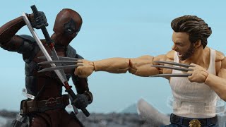 stop motion deadpool vs wolverine [upl. by Zachar188]