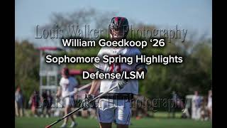 William Goedkoop  Sophomore Spring Highlights  St George’s ‘26 [upl. by Roley913]