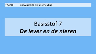 VMBO 4  Gaswisseling en uitscheiding  Basisstof 7 De lever en de nieren  8e editie [upl. by Neelon]