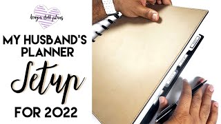 Setting Up My HUSBANDS PLANNER for 2022 The Happy Planner Levenger Masculine Planner [upl. by Polky]