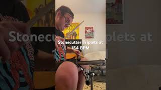 Stonecutter Triplets at 154 BPM drums practice music [upl. by Markiv]