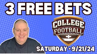 NCAAF Week 4  Free Betting Picks amp Predictions  92124 l Craigs Picks amp Parlays l ncaafbets [upl. by Tnarud902]