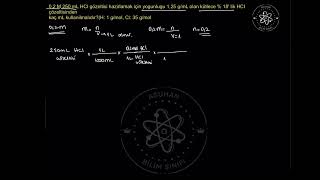 Genel KimyaAnalitik Kimya vize sorularıÇözelti Hazırlama Soruları stokiyometrik hesaplama ile [upl. by Ezarras681]