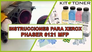 Instrucciones de recarga toner compatible para Xerox phaser 6121 mfp [upl. by Chan]