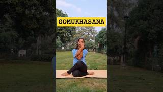 Gomukhasana ytshorts dance motivation dancefitness asan love [upl. by Vincent672]