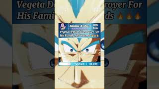 Vegeta Defeated Destroyer For His Family And Friends Vegeta Vs Top anime dragonball vegeta [upl. by Idnam]