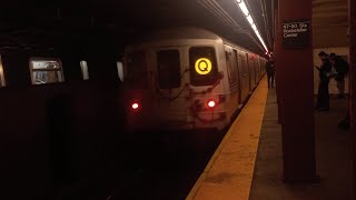 96th street bound R46 Q train via the B line at 47th50th streets Rockfeller center [upl. by Odarnoc]