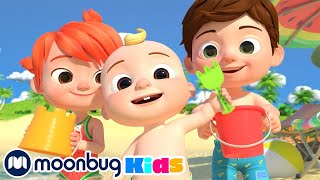 Beach Song  Sing Along  CoComelon  Moonbug Literacy [upl. by Rahab]