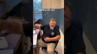 Smelling salts test 😂 shorts fyp funny fypシ゚viral tiktok memes explore shortsvideo [upl. by Erund14]