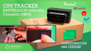 🚘🛰 Configuración SMS del GPS G500M OBDII Rastreador satelital para vehículos [upl. by Shayn]