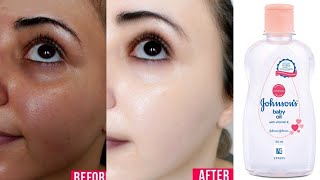 Johnsons baby oil for face whitening  Permanent skin whitening at home  Fast skin whitening tips [upl. by Kremer]