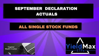 YIELDMAX DECLARATIONS ANNOUNCED ON SEP 5 EX DIV DATE SEP 6 PAYDATE SEP 9 mUST BUY BEFORE SEP 6 [upl. by Aihsal429]