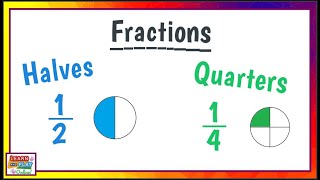 Fractions for Kids Halves and Quarters [upl. by Leafar]