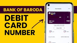 Check Bank of Baroda Debit Card Number  BOB World ATM Number [upl. by Thorny]