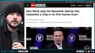 Elon Musk IMPLANTS FIRST HUMAN Neuralink Brain Chip The AI Cyborg APOCALYPSE Has Begun [upl. by Terb176]