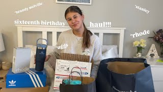 16TH BIRTHDAY HAUL Uggs adidas Abercrombie Stanley [upl. by Pozzy]