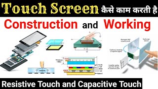 Touch Screen Explained  Construction and Working of Touch Screen Resistive and Capacitive in HIndi [upl. by Aytnahs]