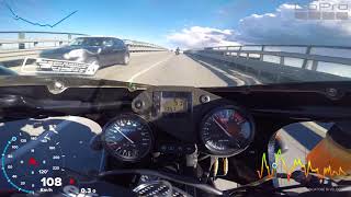 Aprilia rs 250 chesterfield top speed 0200 kmh GOPRO sound arrow onboard [upl. by Htenay]