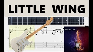 LITTLE WING jimihendrix Guitar Tab  tutorial MastertabsBestFreeYoutubeMusic classicrock [upl. by Ahtinak]