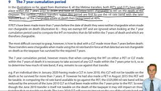 The 7 year Cumulation Period – ACCA Taxation TXUK lectures [upl. by Leuqcar]