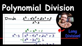 Polynomial Long Division with Quadratic Divisor [upl. by Georgiana]