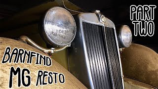 Barn Find MG TD Restoration Part 2 Oil change and SU Carb removal [upl. by Eniamaj]