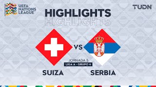 HIGHLIGHTS  Suiza vs Serbia  UEFA Nations League 2024  TUDN [upl. by Floro]