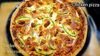 Chicken pizza in IFB microwaveHow to make Chicken Pizza in ifb microwavePizza recipe [upl. by Aihsaei]