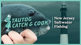 Tautog Catch amp Cook at Barnegat Inlet  NJ Saltwater Fishing [upl. by Neicul416]