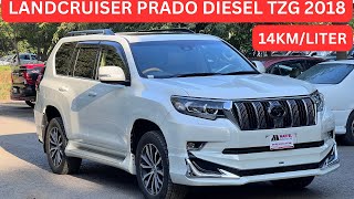 TOYOTA LANDCRUISER PRADO TZG 2018 DIESEL GDJ151  DETAIL REVIEW SARDAR NOUMAN MOTOVLOGS [upl. by Beverlie]