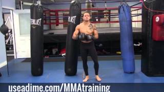 How to Punch a Bag  MMA Training Heavy Bag 4 Combinations [upl. by Aneehsram]