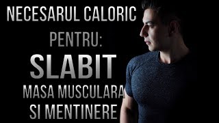 Afla cate calorii kcal iti trebuie pentru slabit  masa musculara  mentinut greutatea Pas cu pas [upl. by Kcirdahc473]