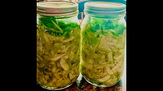 Sauerkraut in A Mason Fermenting Cabbage [upl. by Miru]