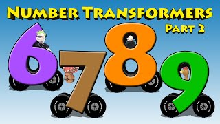 Number Transformers 2  Spell Numbers With Alphabet Transformers For Kids [upl. by Ilamad]