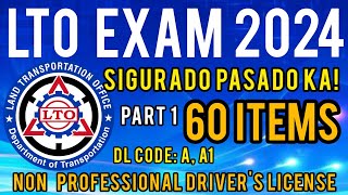 LTO NON PROFESSIONAL EXAM REVIEWER 2024  PART 1  CODE AA1 TAGALOG UPDATED [upl. by Atwood275]