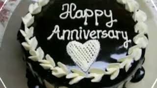 Happy Anniversary Cake Photos and Wedding Song Wishing [upl. by Dnumyar]