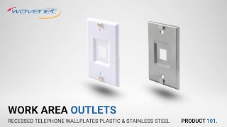 Wavenet Recessed Telephone Wallplates Plastic amp Stainless Steel  Product 101 [upl. by Ahsienel]