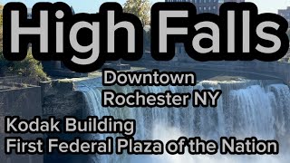 Rochester NY High falls Kodak building and First Federal Plaza of the Nation [upl. by Hong761]