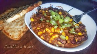 Chili sin Carne Vegan RezeptVegan Chili mit LinsenChili Vegan RecipeVegan Chili with Lentils [upl. by Aicnatsnoc130]