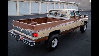 1980 Chevrolet Silverado Crew Cab K30 4x4 4spd 56k Original Miles  Road Trip [upl. by Nnaycnan]