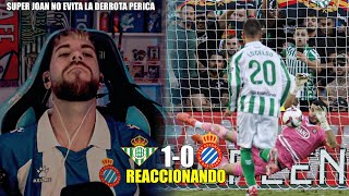 REACCIONES DE UN HINCHA DEL ESPANYOL  BETIS 10 RCD ESPANYOL  SUPER JOAN NO EVITA LA DERROTA [upl. by Upshaw]