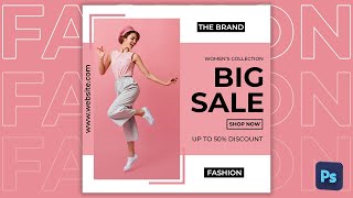 Fashion Poster Design in Photoshop  Photoshop Tutorial [upl. by Ynaoj]