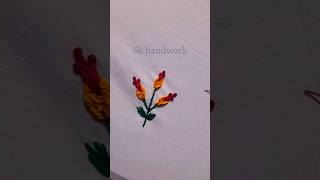 💥🍁How to Make 🙏🧤🪡Embroidery designhighlights ytshorts beautifulhandembroideryflowerdesigndiy [upl. by Lamej]