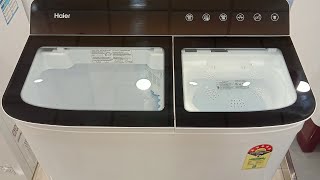 HAIER SEMI AUTOMATIC WASHING MACHINE DEMO  HTW70178BKN [upl. by Ysus663]