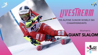 LIVE FIS Alpine Junior World Ski Championships 2023 St Anton  Womens Giant Slalom [upl. by Vanna]