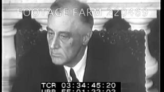 Roosevelt Reports To Congress On Yalta Parley 22046916mp4  Footage Farm [upl. by Prent]